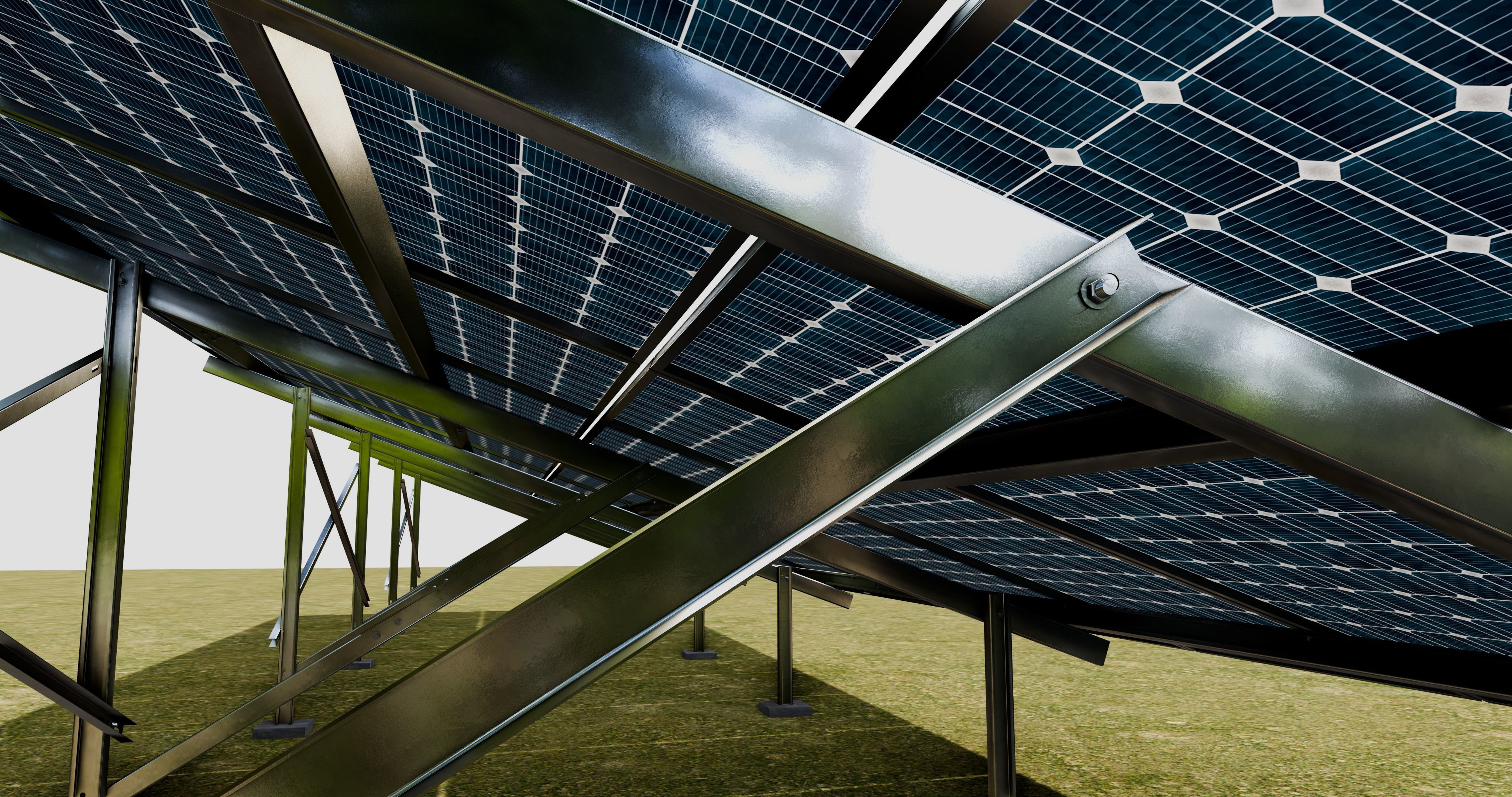 Solar Panel Steel Construction Type 22 3D model_17