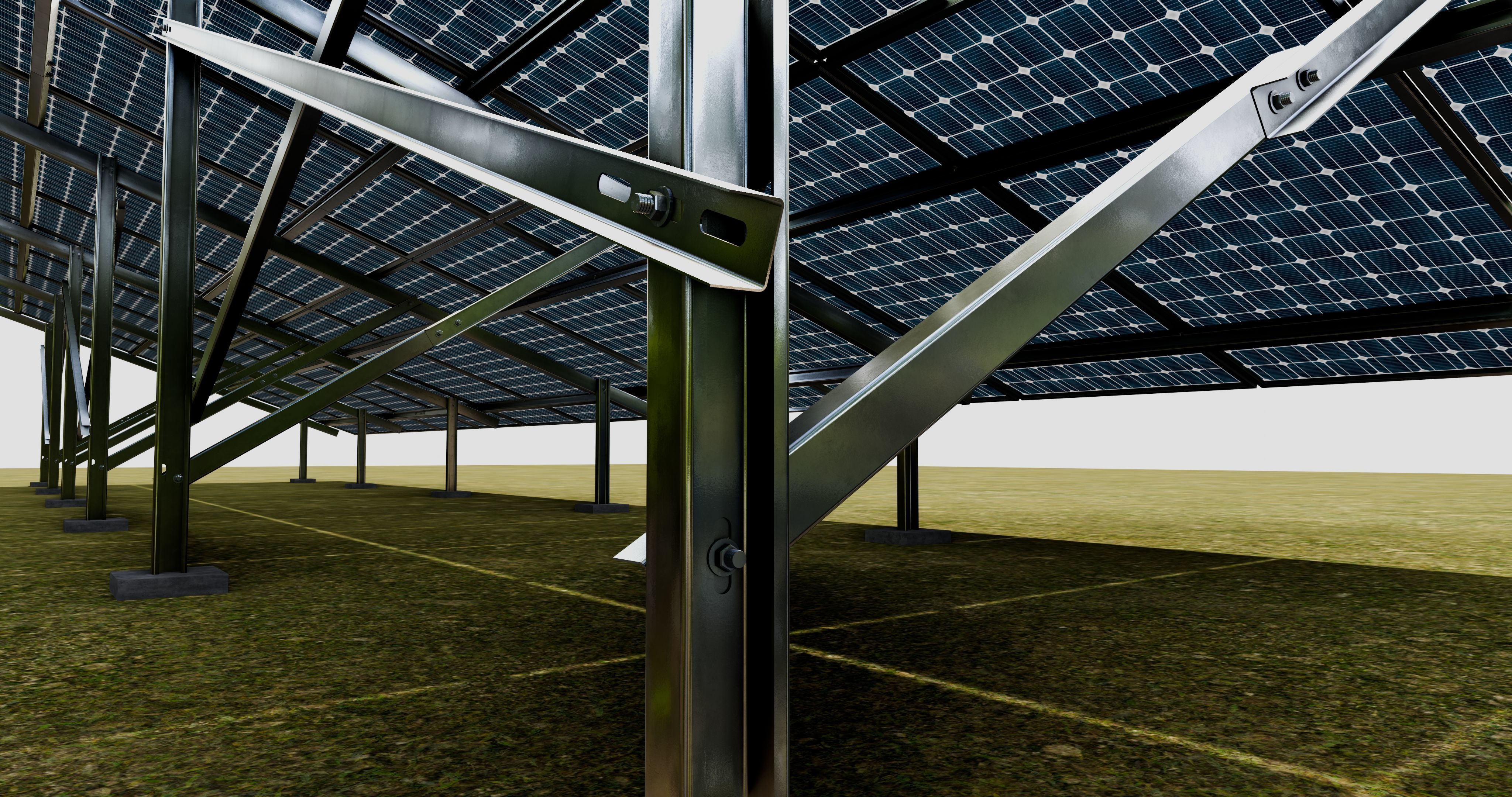 Solar Panel Steel Construction Type 22 3D model_15