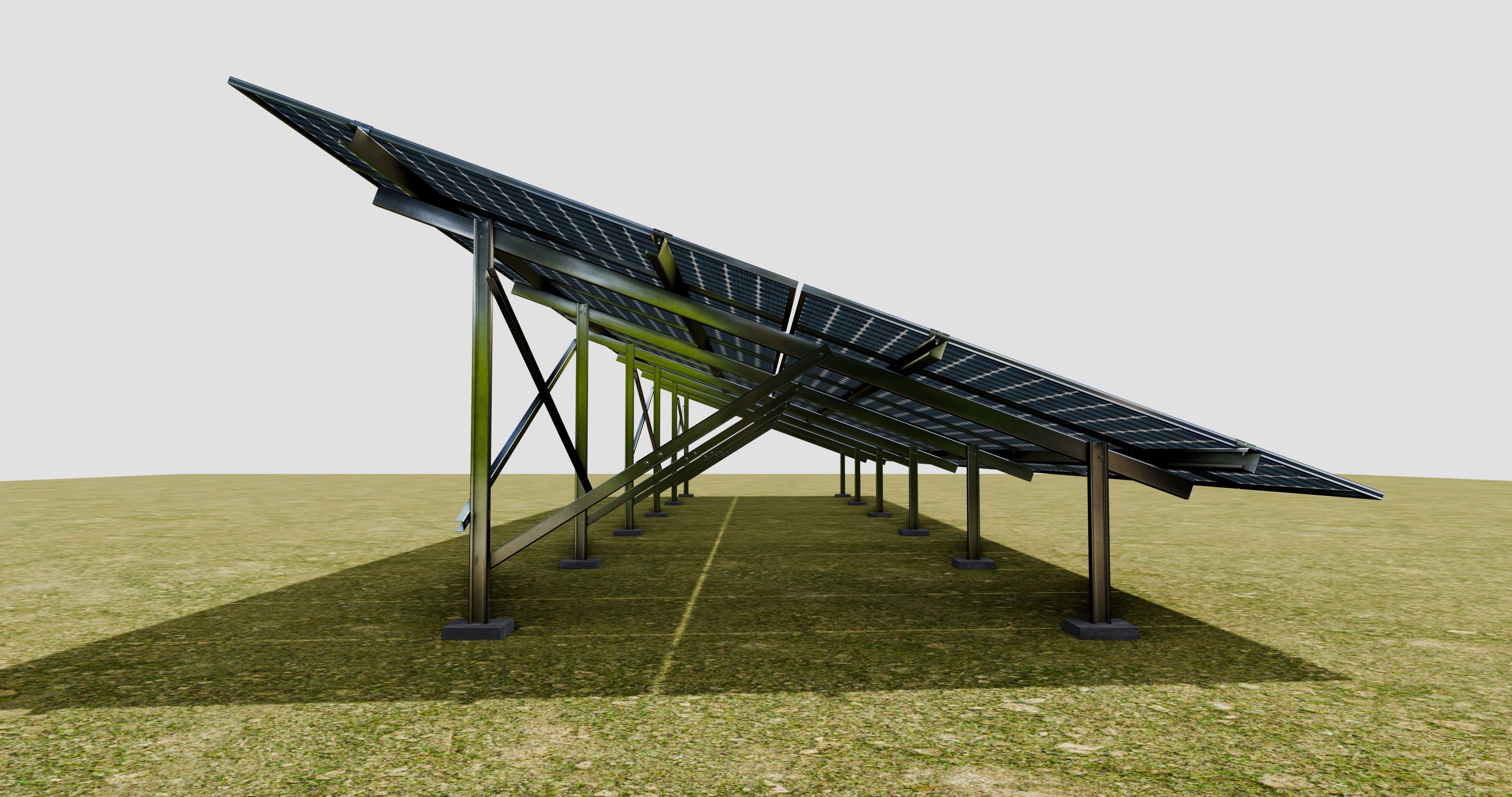 Solar Panel Steel Construction Type 22 3D model_12
