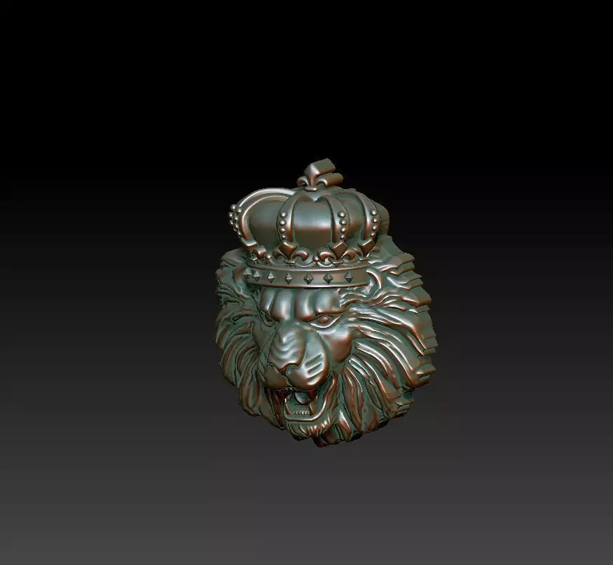 Lion King  Crown Low-poly 3D model_0