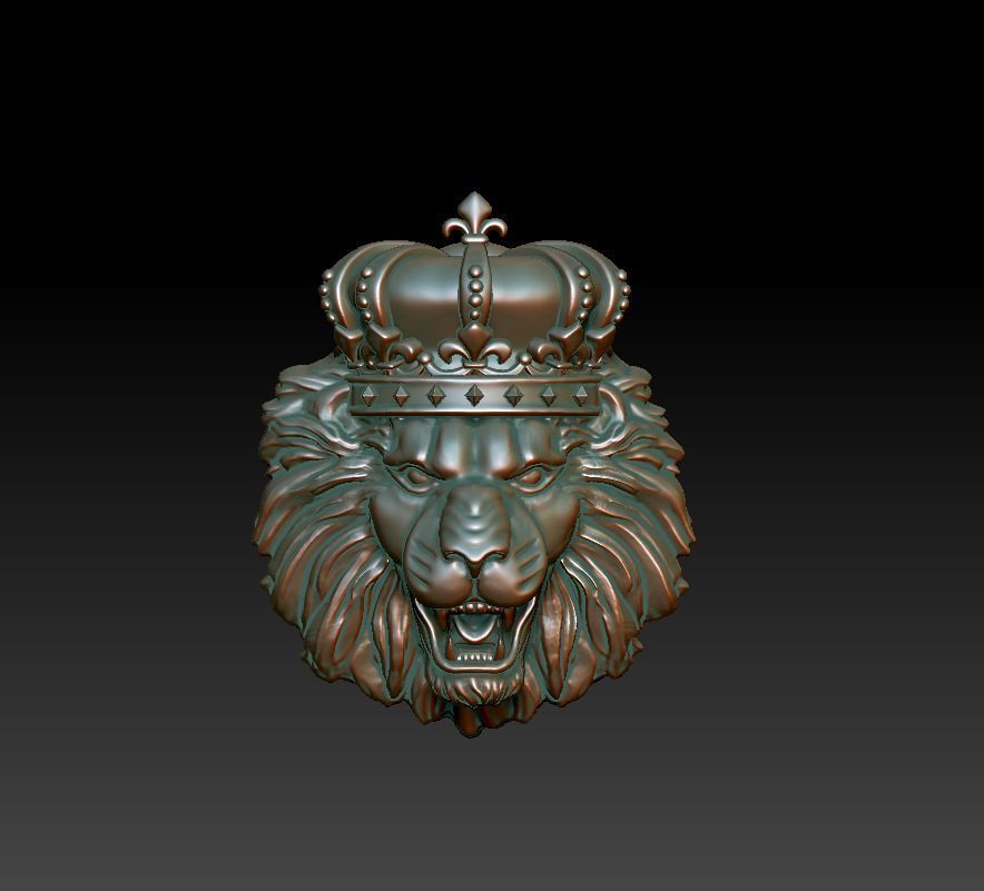 Lion King  Crown Low-poly 3D model_3