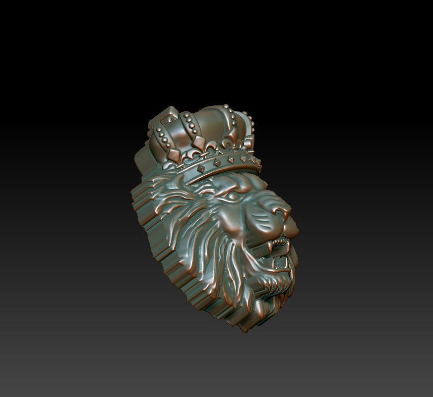 Lion King  Crown Low-poly 3D model_2