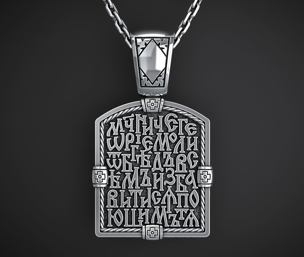 ORTHODOX PENDANT WITH ST GEORGE THE VICTORIOUS Printable Model 3D print model_2