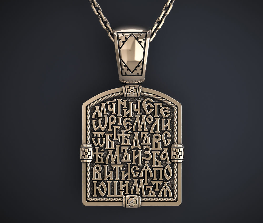 ORTHODOX PENDANT WITH ST GEORGE THE VICTORIOUS Printable Model 3D print model_3