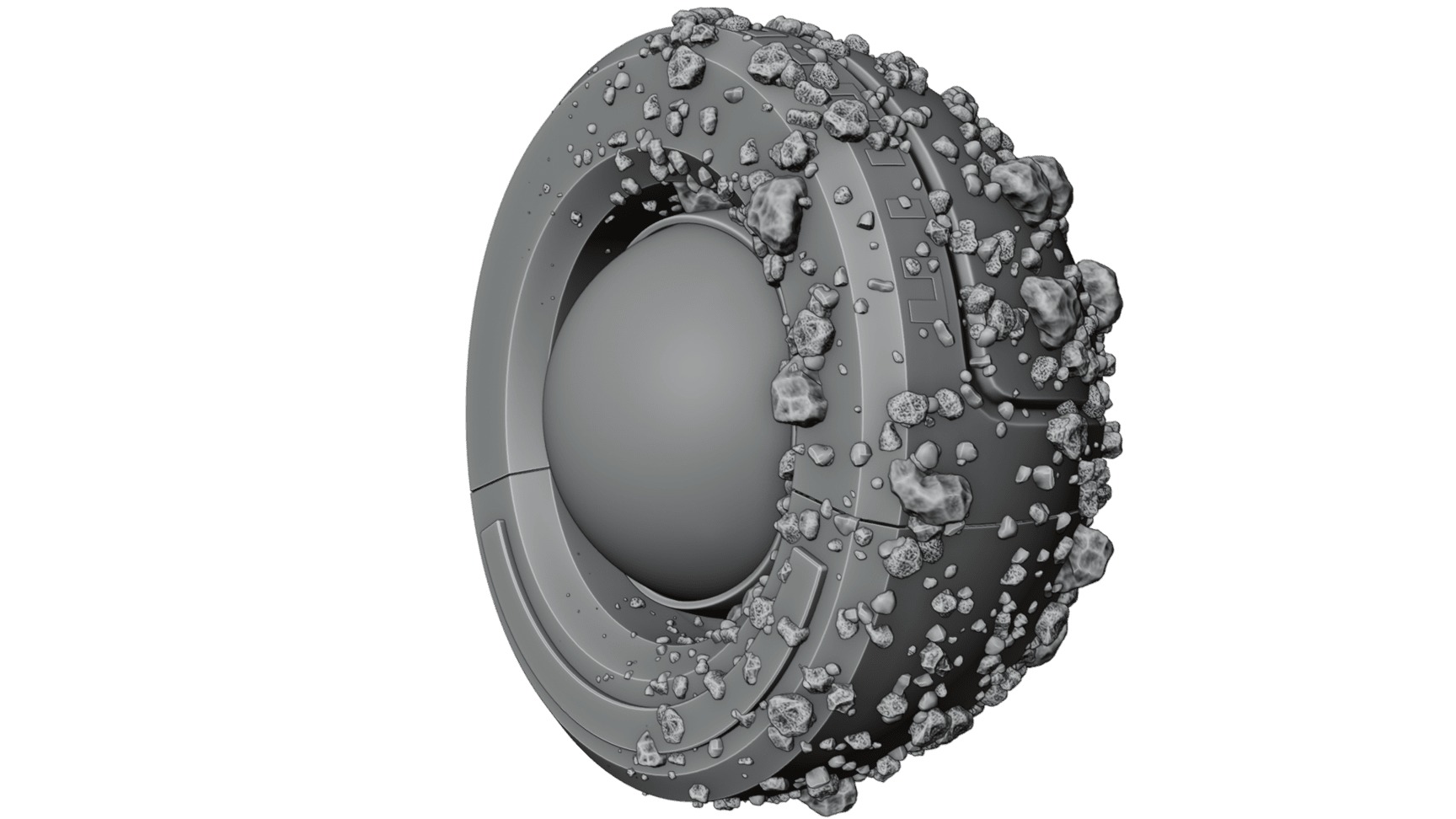 Sci-fi Hardsphere Low-poly 3D model_8