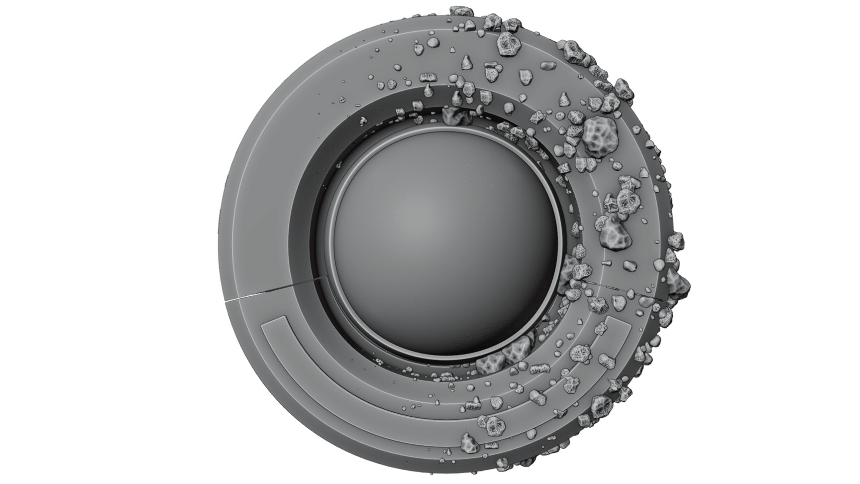 Sci-fi Hardsphere Low-poly 3D model_7