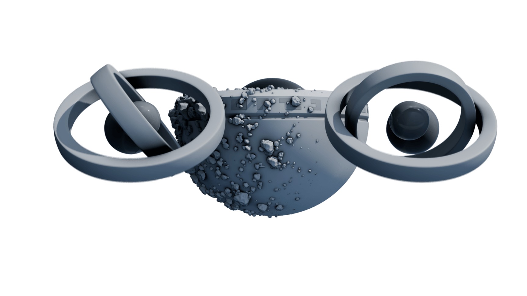 Sci-fi Hardsphere Low-poly 3D model_6