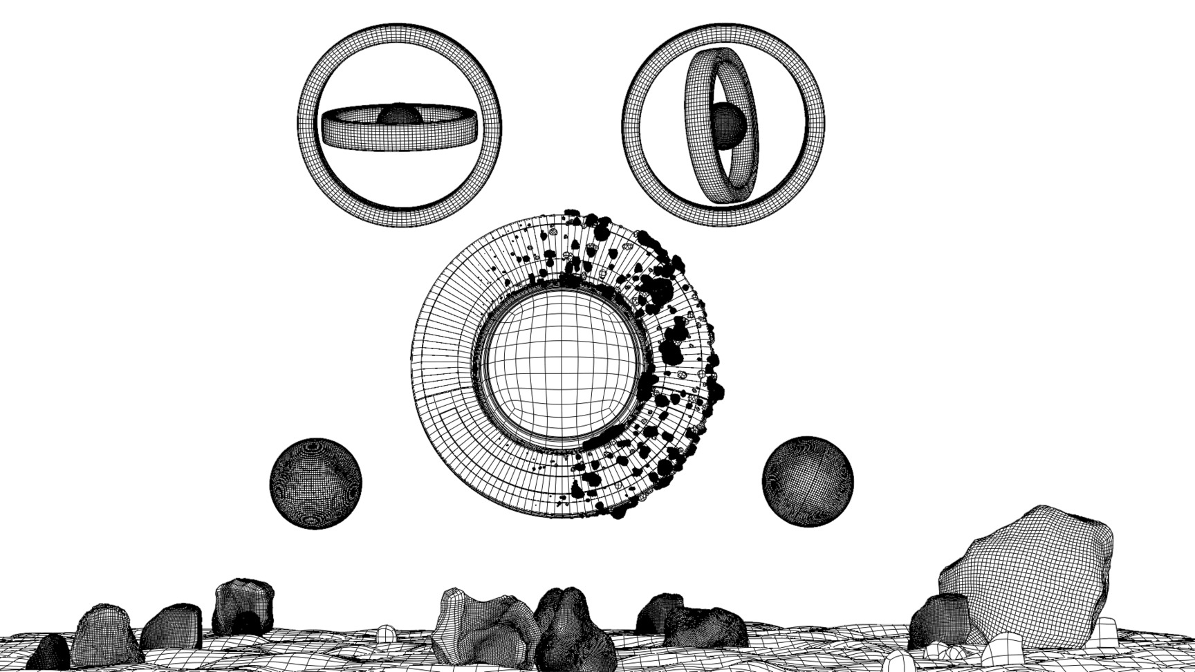 Sci-fi Hardsphere Low-poly 3D model_14