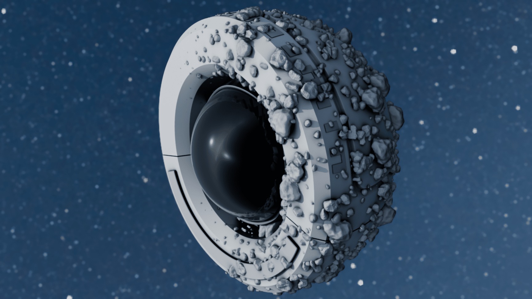 Sci-fi Hardsphere Low-poly 3D model_16