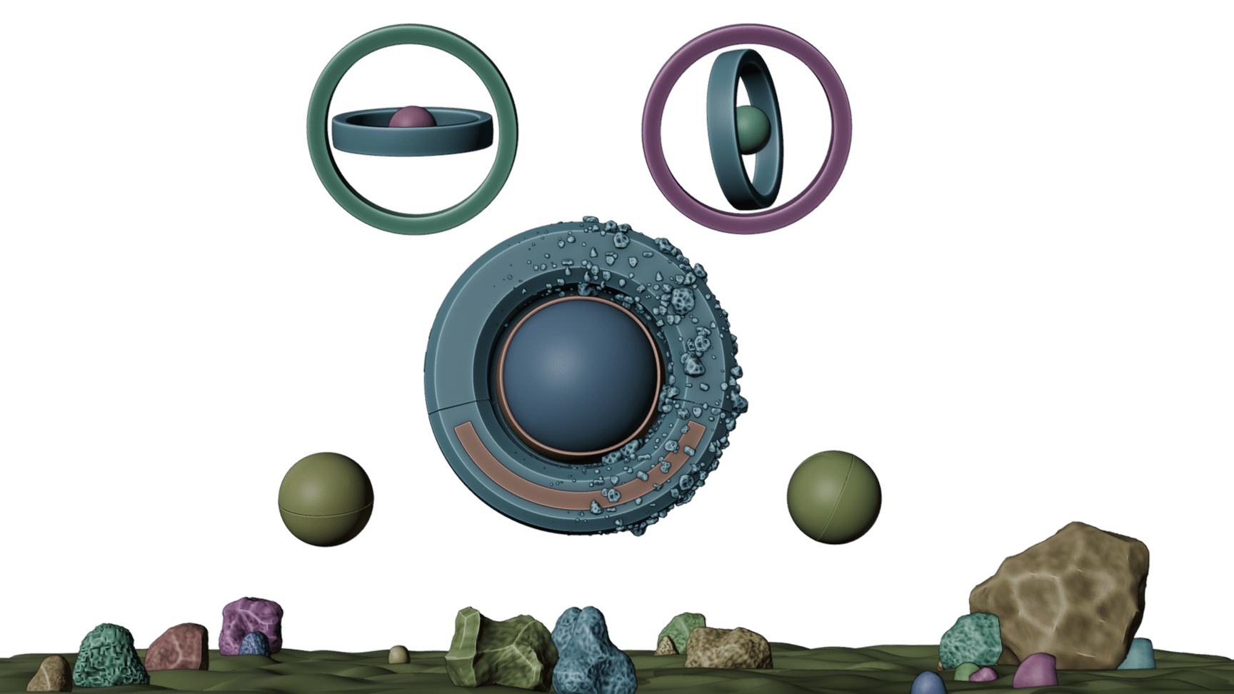 Sci-fi Hardsphere Low-poly 3D model_11