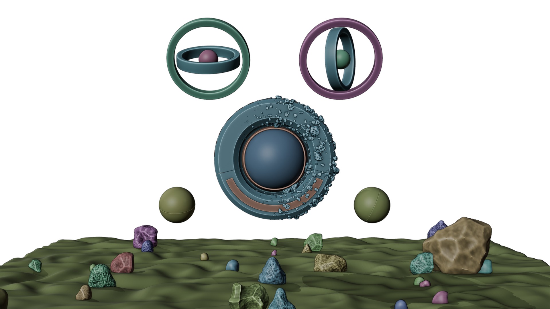 Sci-fi Hardsphere Low-poly 3D model_10