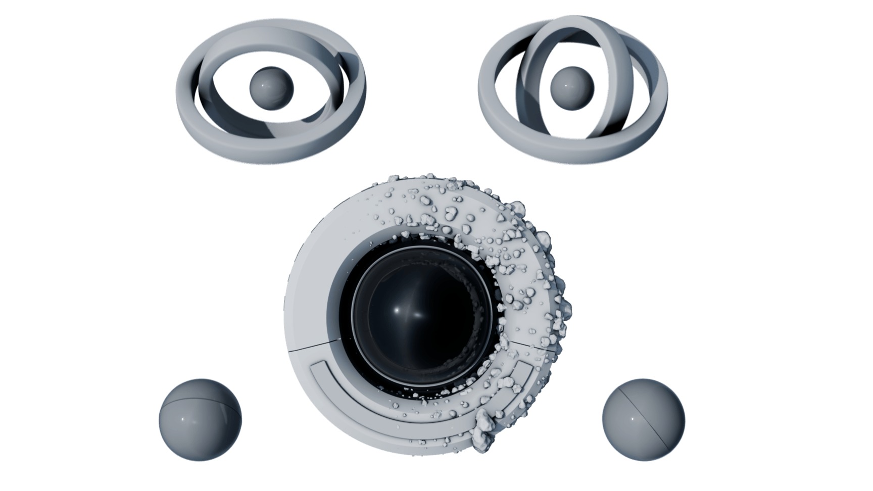 Sci-fi Hardsphere Low-poly 3D model_1