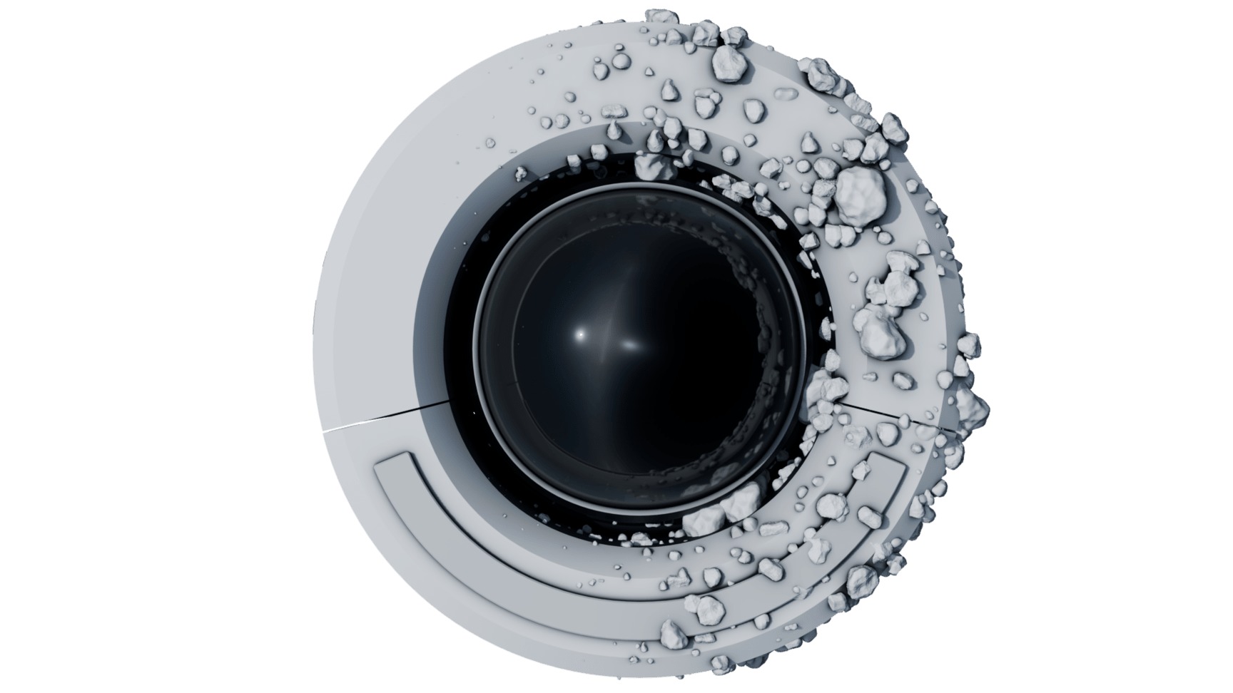 Sci-fi Hardsphere Low-poly 3D model_2