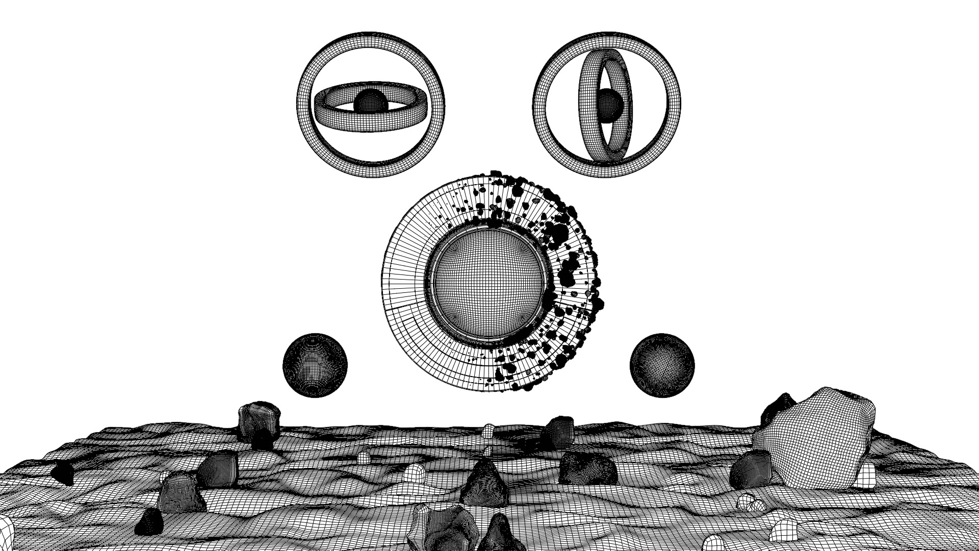 Sci-fi Hardsphere Low-poly 3D model_13