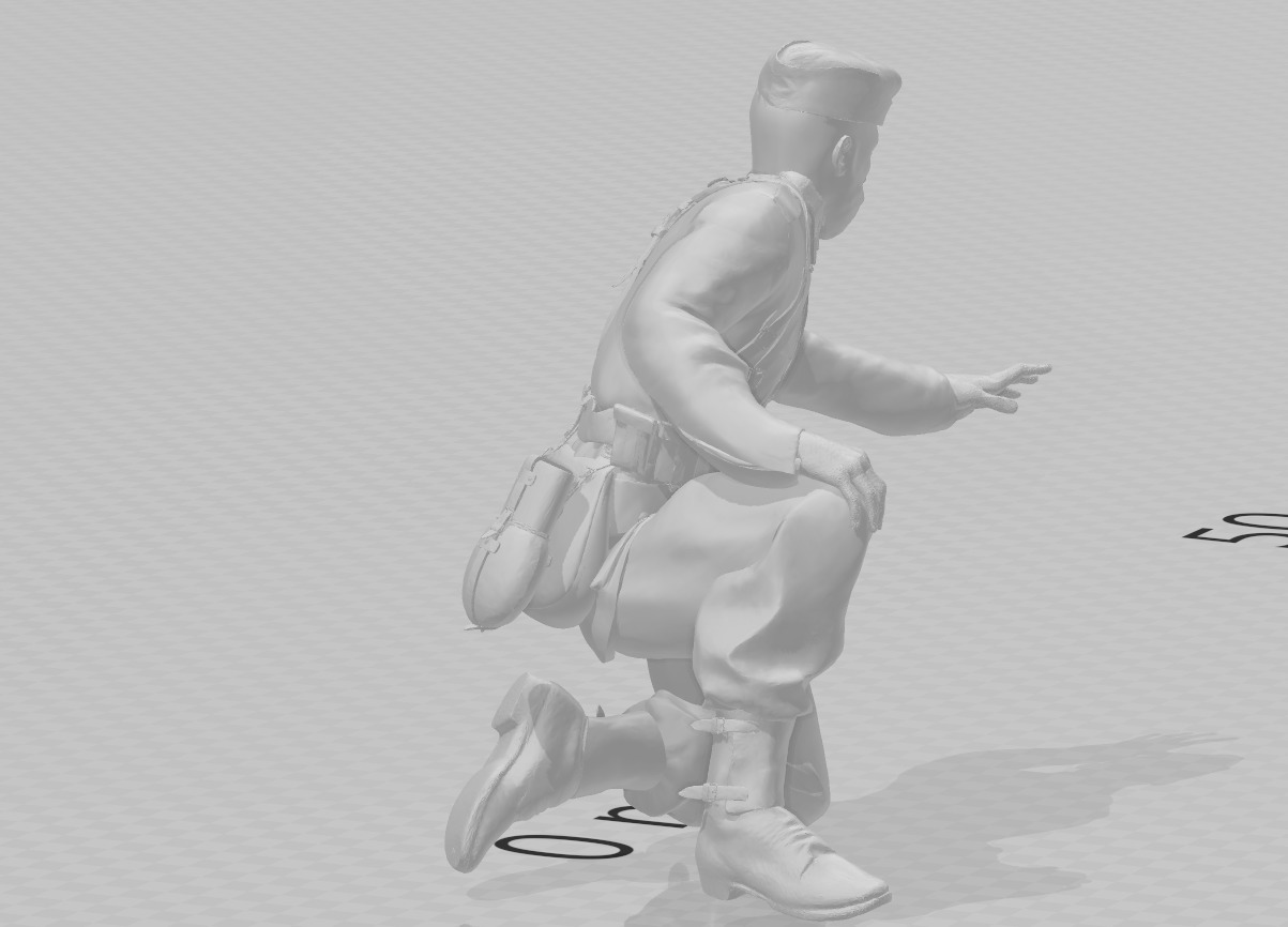 WW2 German Soldier Miniature  3D print model_1