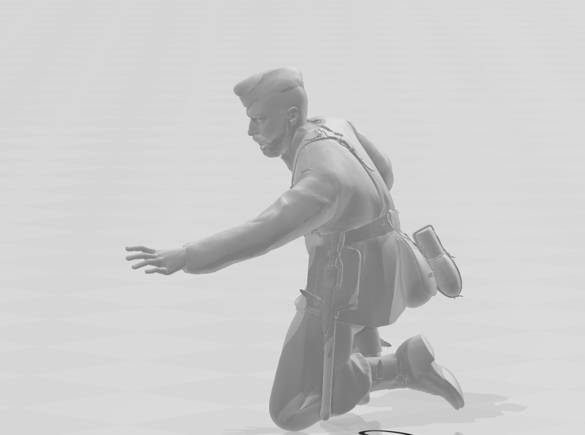 WW2 German Soldier Miniature  3D print model_2