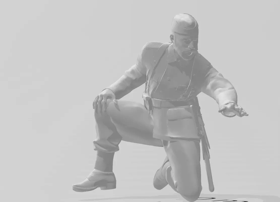 WW2 German Soldier Miniature  3D print model_0