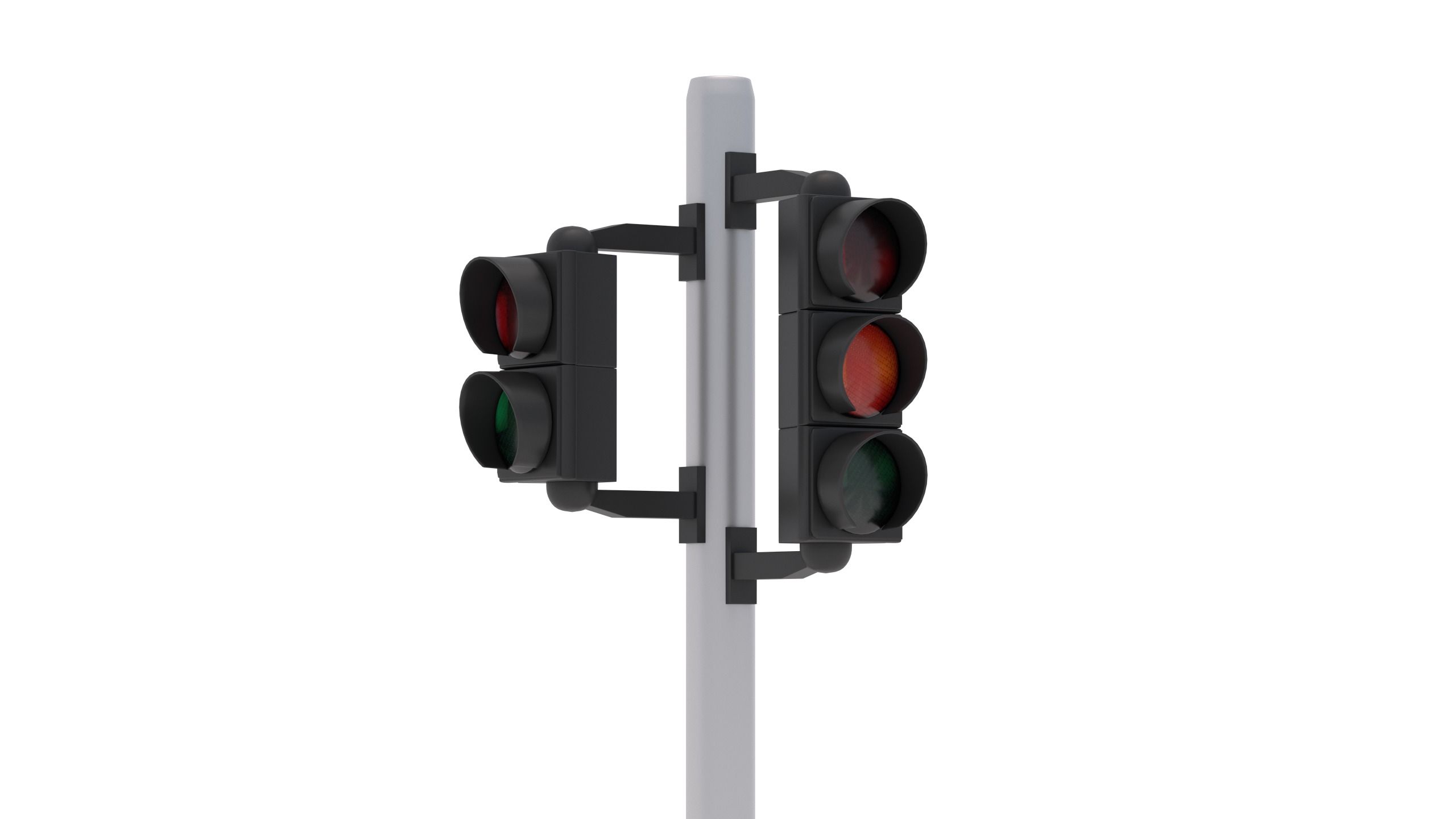 Traffic Light v1 3D model_2