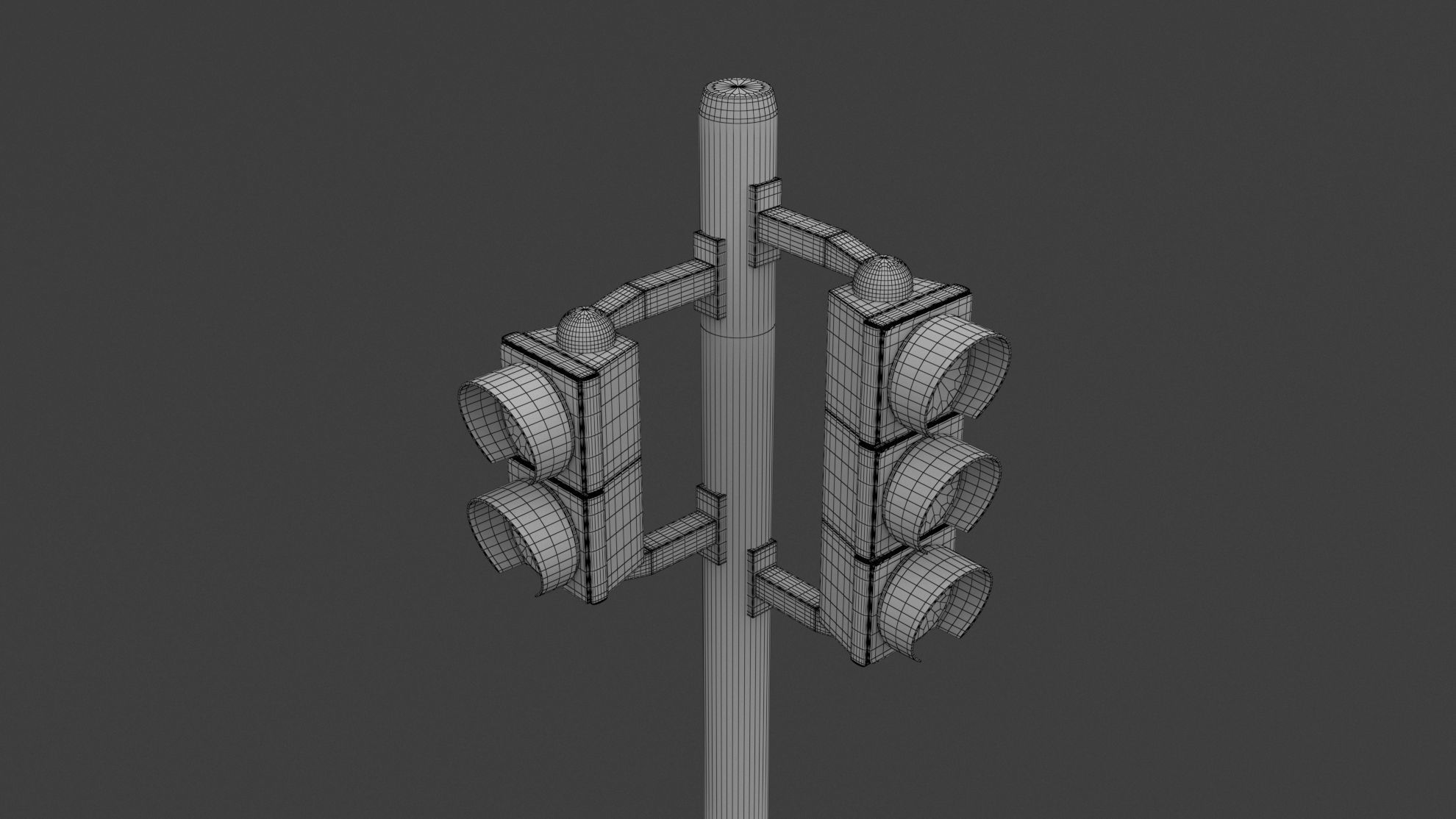 Traffic Light v1 3D model_7