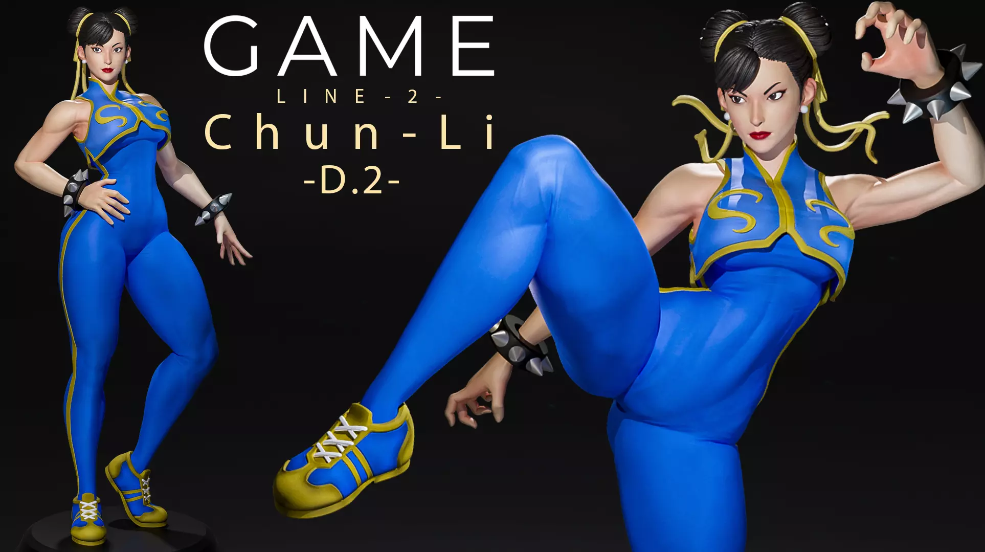 Chun li - D2 - STL 3D print model