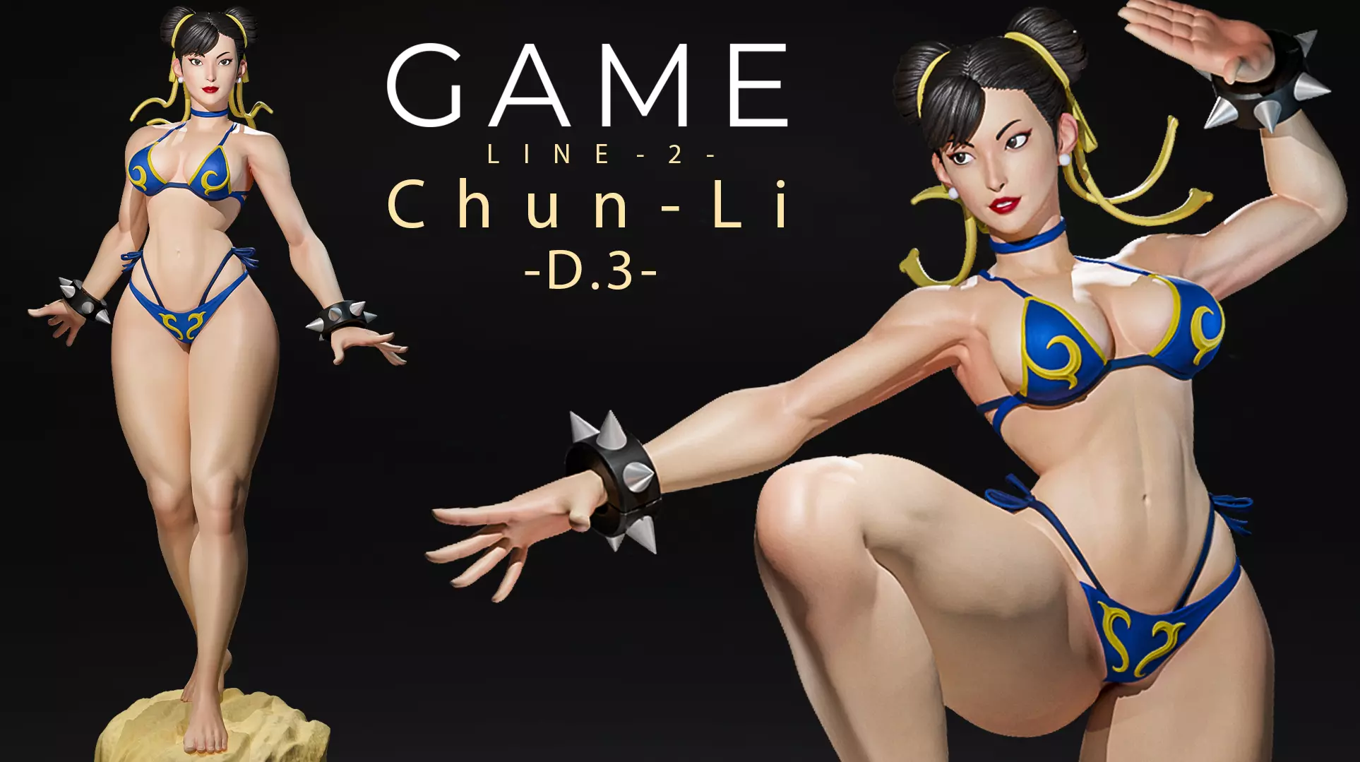 Chun li - D3 - STL 3D print model