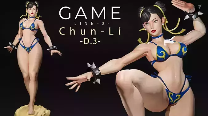 Chun li - D3 - STL  3D print model
