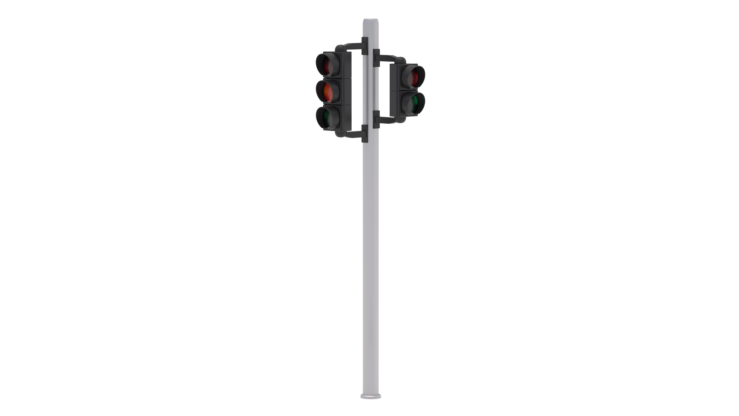 Traffic Light Set 3D model_6
