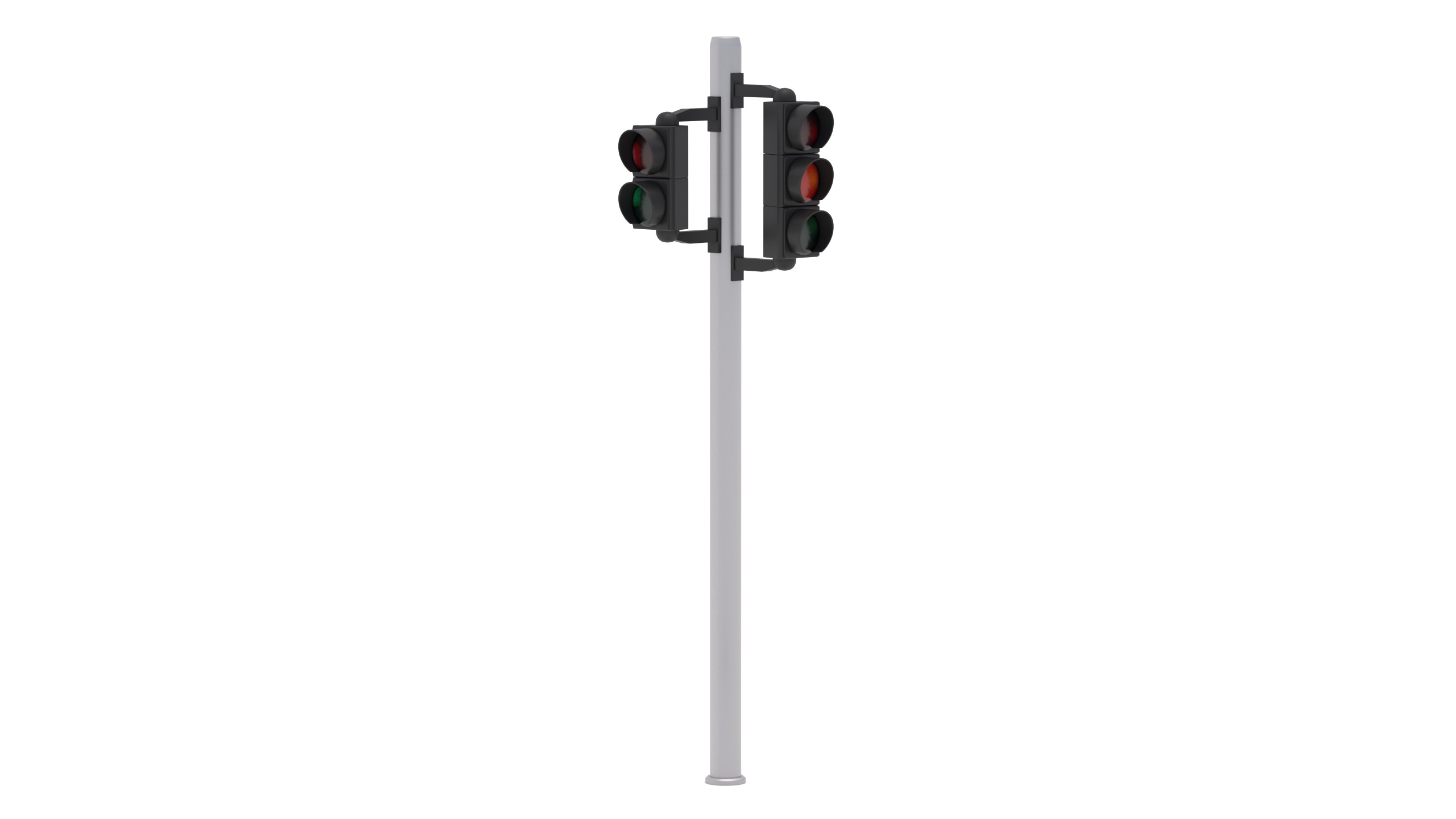 Traffic Light Set 3D model_3