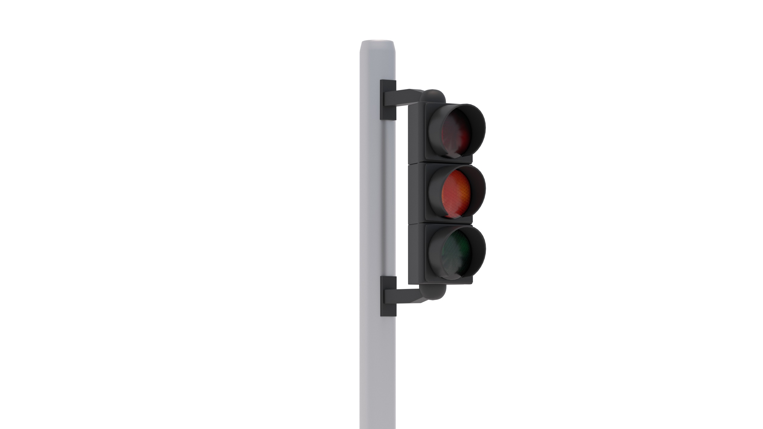 Traffic Light Set 3D model_9