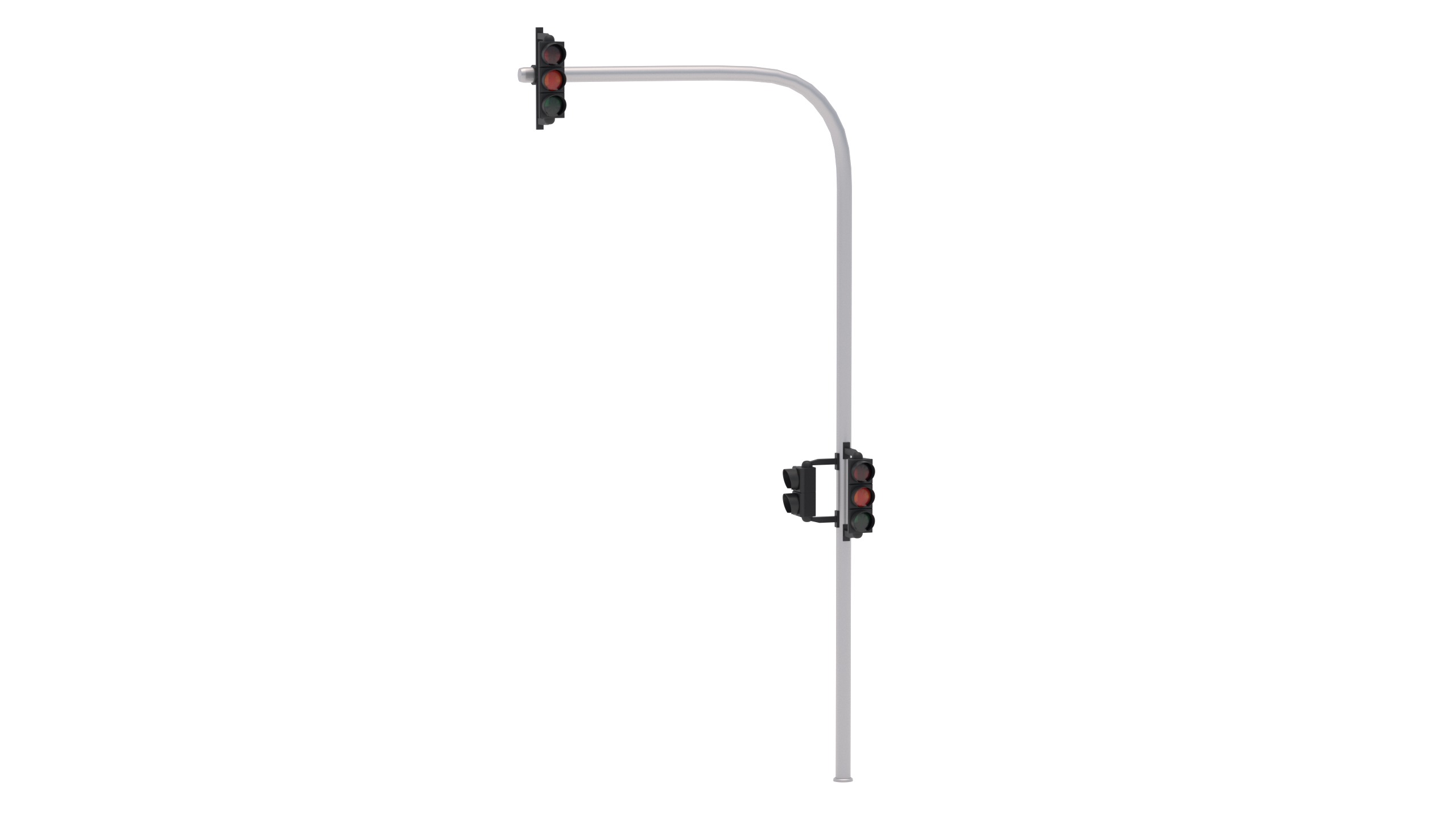 Traffic Light Set 3D model_7