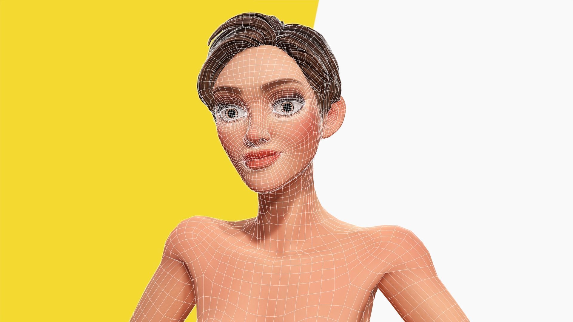 Cartoon Firefighter Character Toon Rescue Low-poly 3D model_1