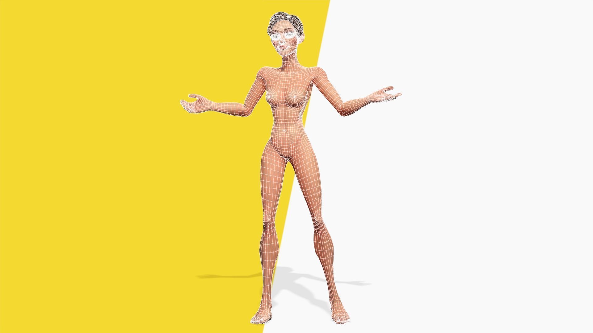 Cartoon Firefighter Character Toon Rescue Low-poly 3D model_2