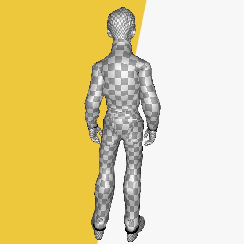 Cartoon Firefighter Character Toon Rescue Low-poly 3D model_28