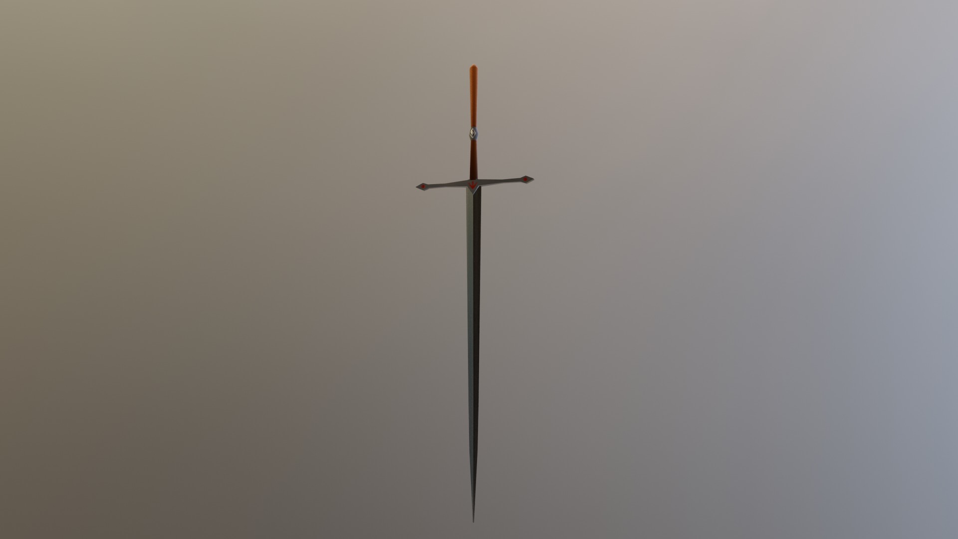 standard sword Low-poly 3D model_9