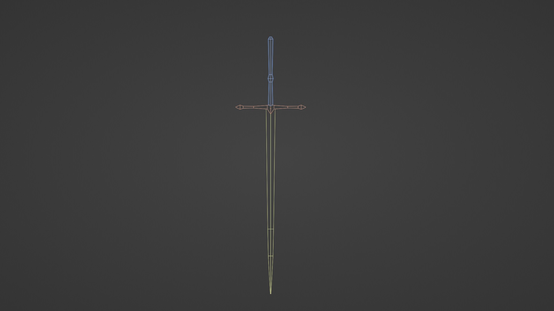 standard sword Low-poly 3D model_18