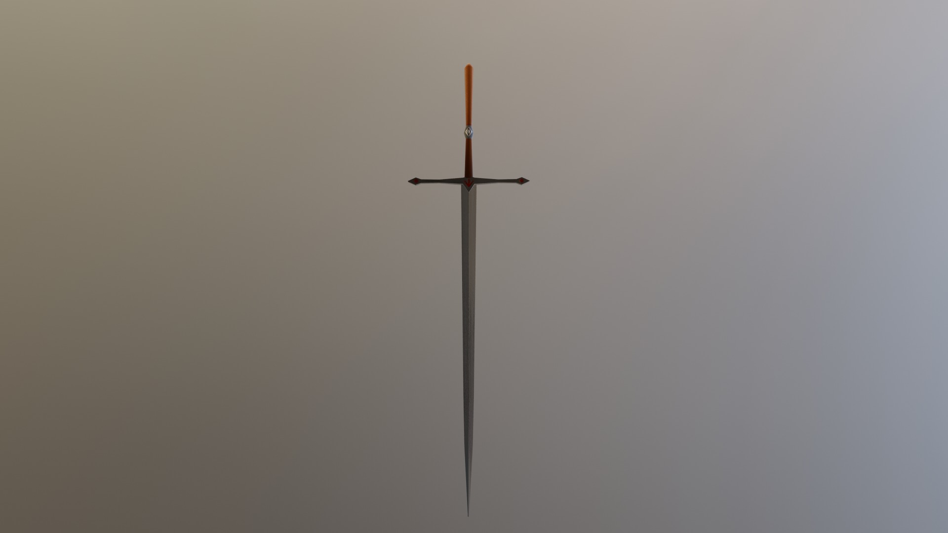 standard sword Low-poly 3D model_12