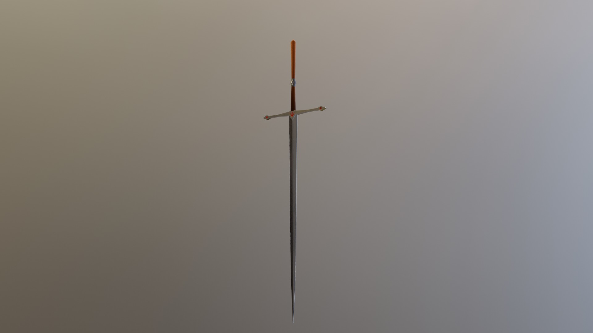standard sword Low-poly 3D model_1