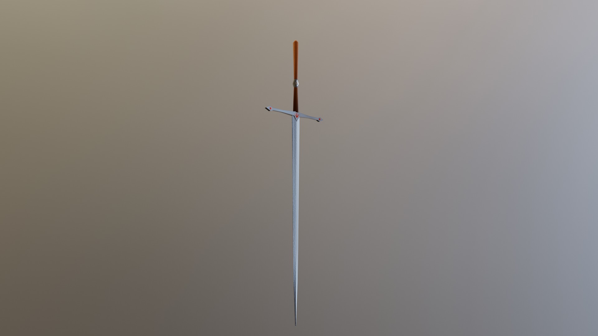 standard sword Low-poly 3D model_7