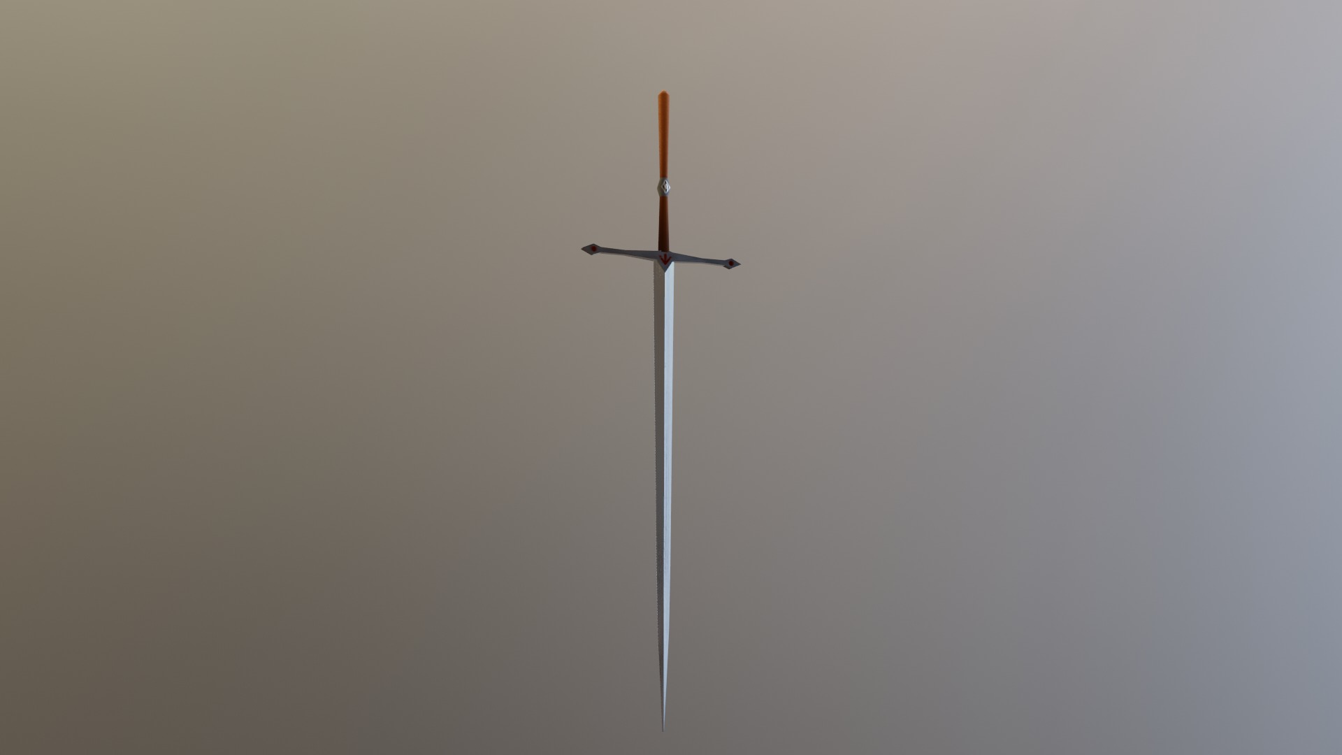 standard sword Low-poly 3D model_4