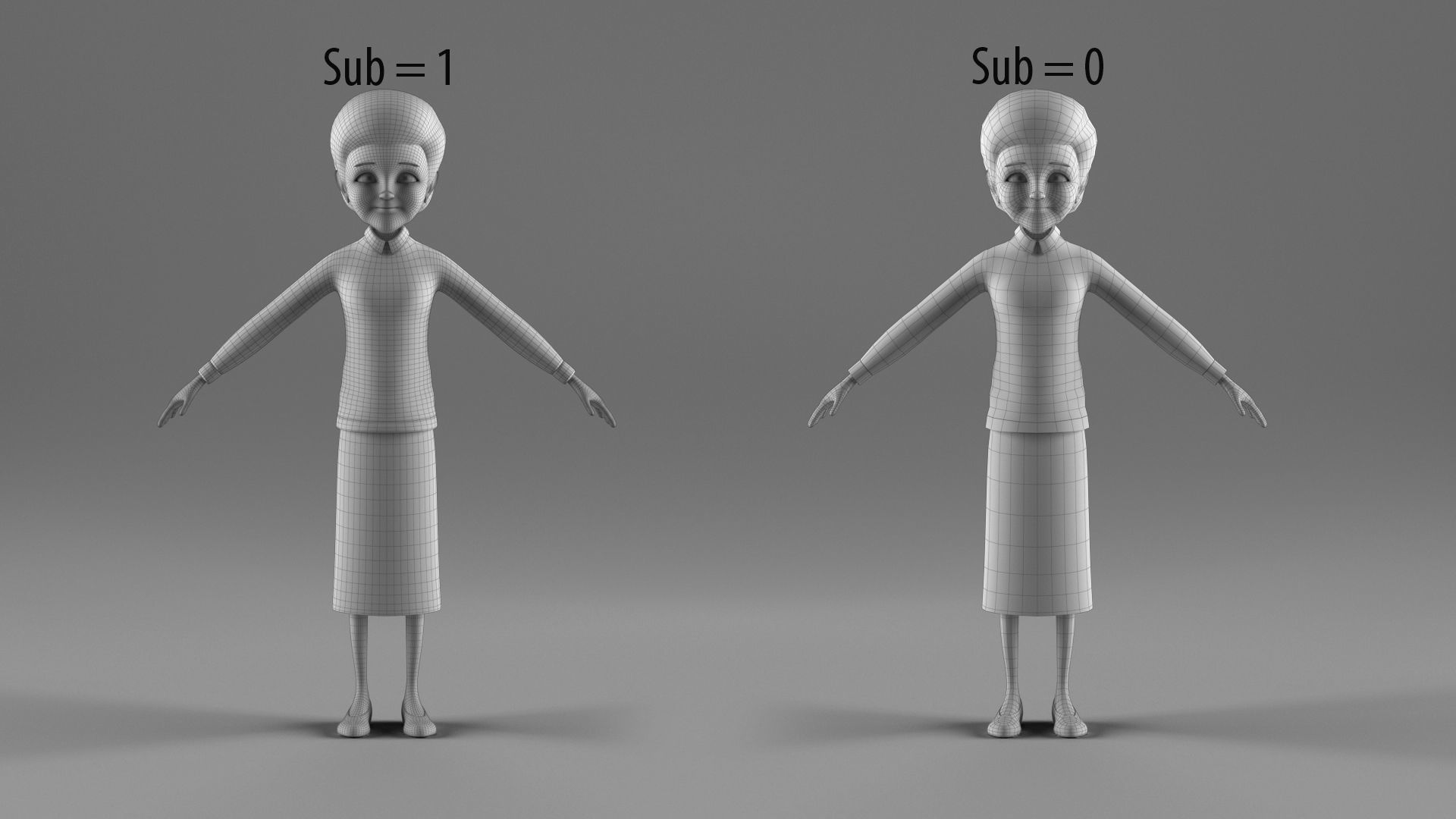 Cartoon Family Pack - 8 Character - No Rig 3D Model Collection_20