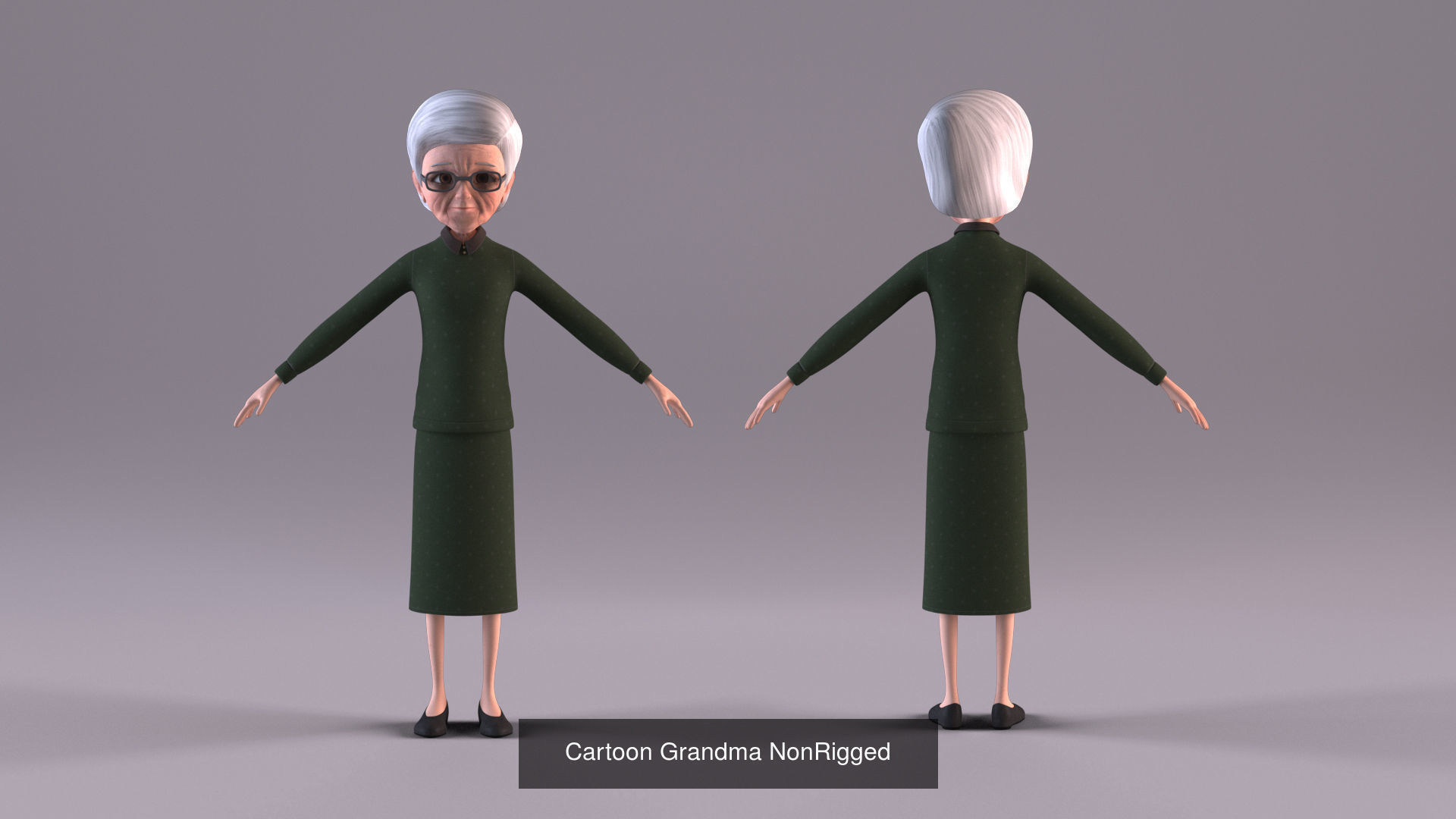 Cartoon Family Pack - 8 Character - No Rig 3D Model Collection_10
