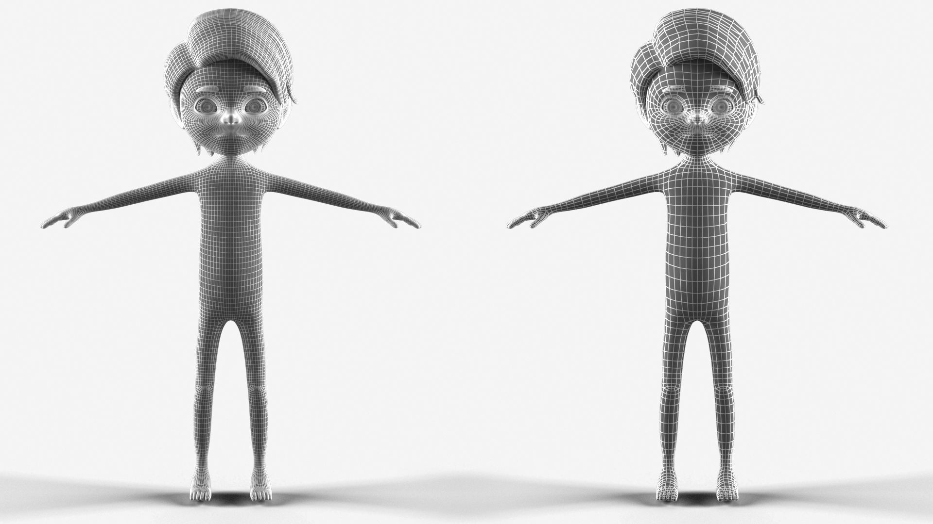 Cartoon Family Pack - 8 Character - No Rig 3D Model Collection_22