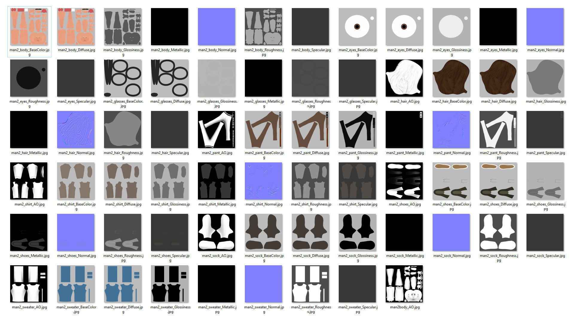 Cartoon Young Man- No Rig Low-poly 3D model_16