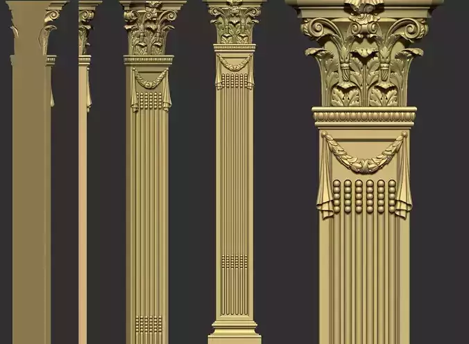 GREEK columns classical  decoration N4 3D model
