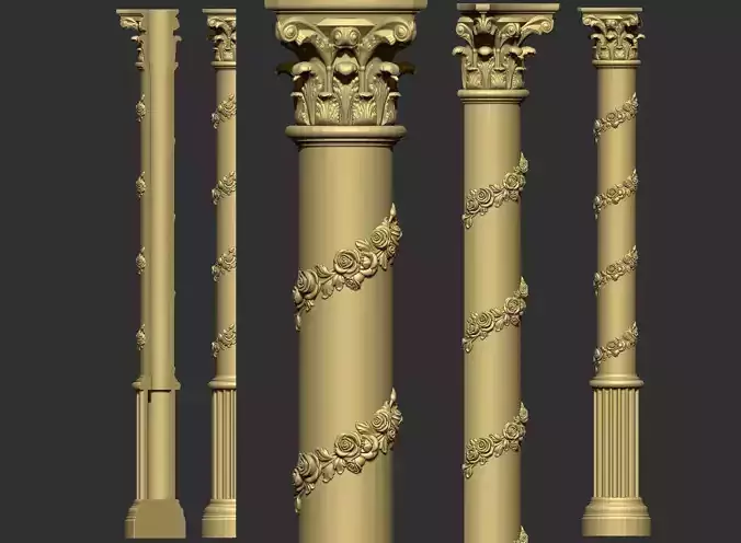 GREEK columns classical  decoration N1 3D model