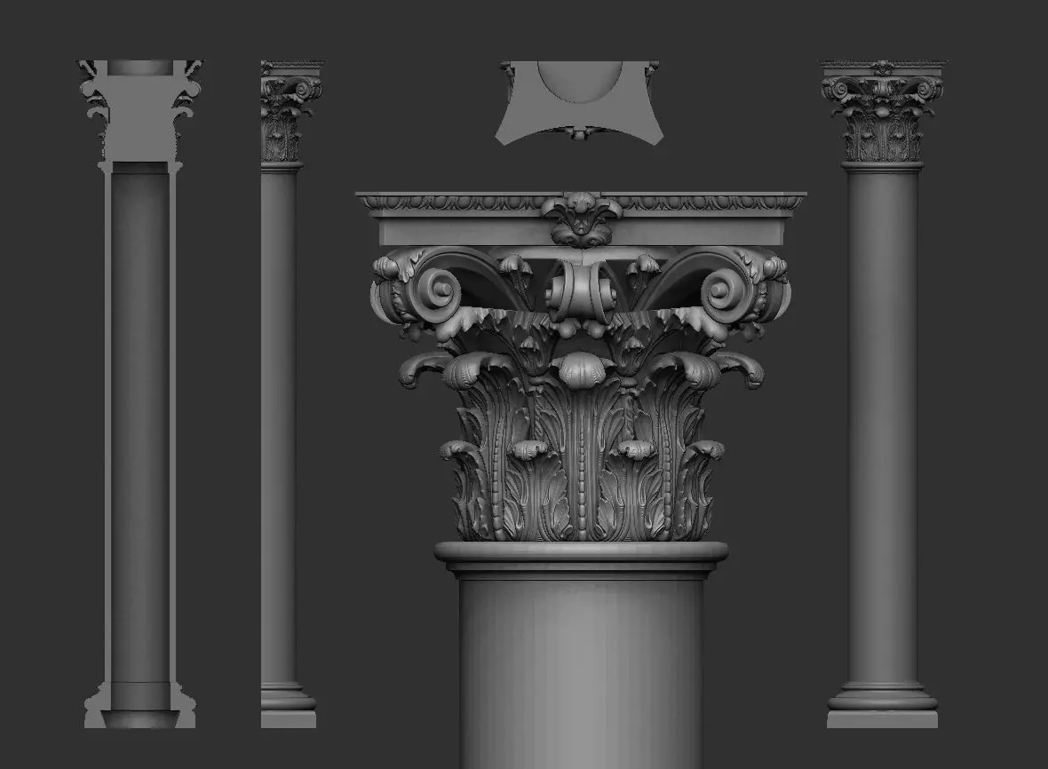 GREEK columns classical  decoration N2 3D model_0