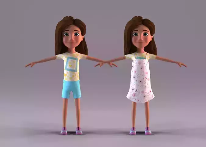 Cartoon Girl - No Rig