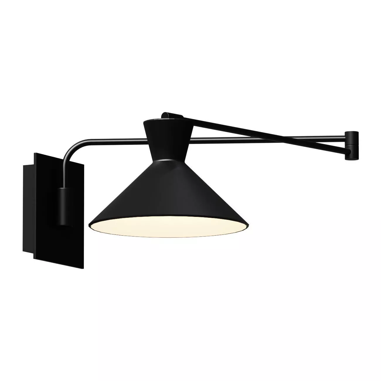 Wall mounted swivel sconce on a Voltige bracket 3D model