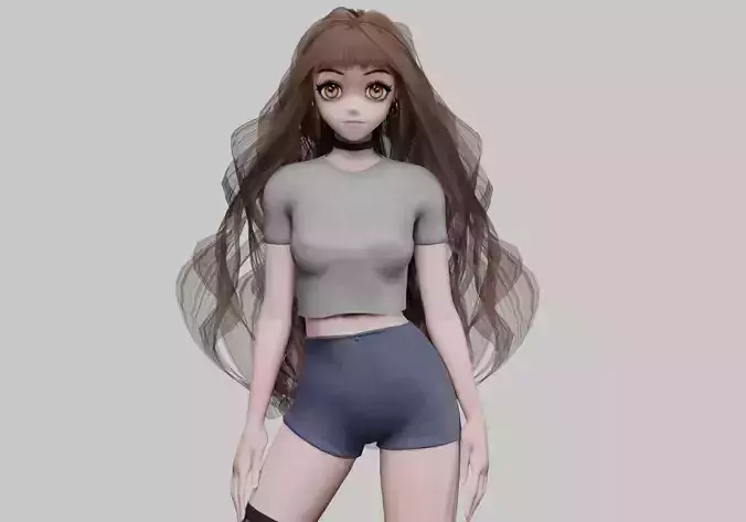 pretty anime girl V39356 