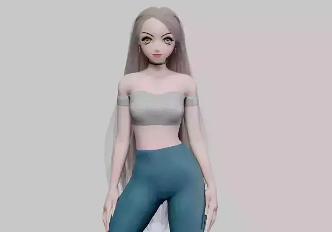 cute stylized girl V33649 